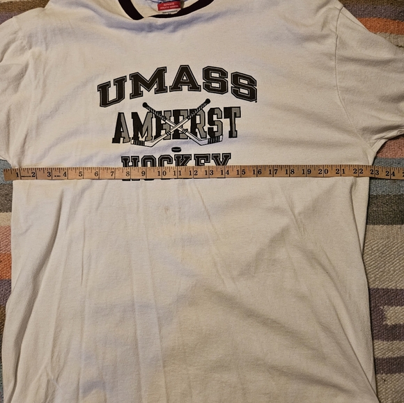 Vintage Champion UMASS HOCKEY Ringer T Shirt Mens Size XL - Picture 4 of 7